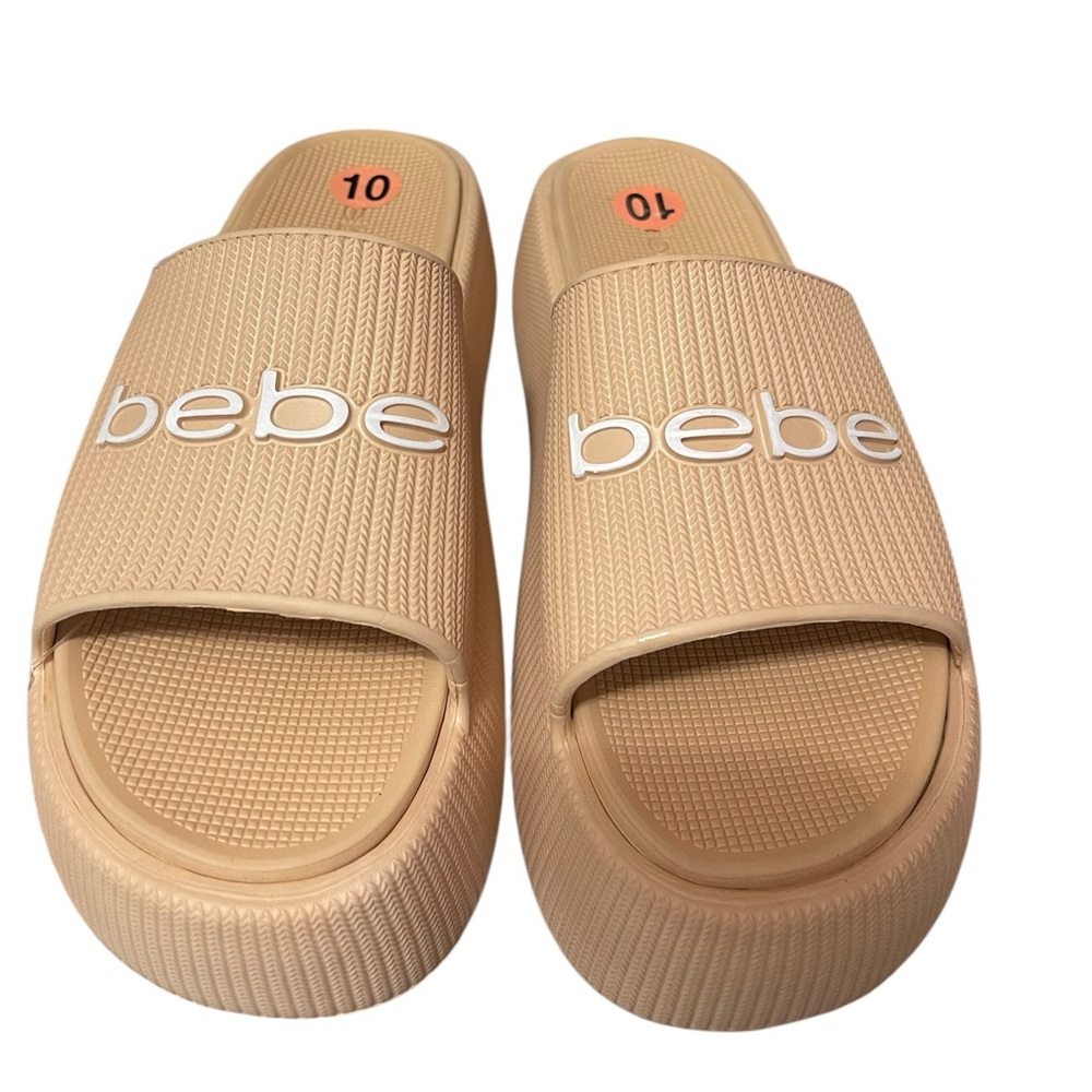 💚🌼NEW Bebe Tan Slide Sandals